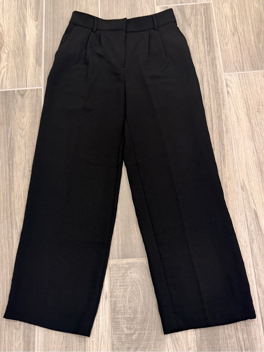 Rachel Zoe Wide Leg High Waisted Trousers 6 Black Inseam 29”